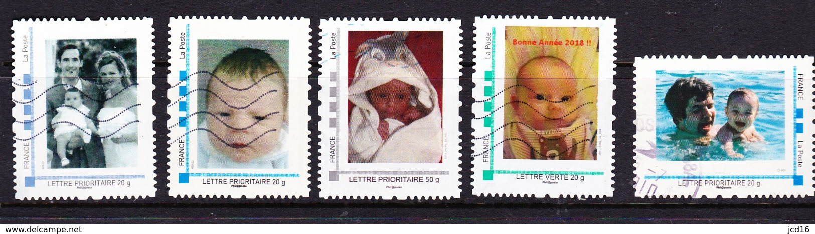 FRANCE COLLECTOR MONTIMBRAMOI LOT 5 Timbres Enfants, Parents, Bébés  Oblitéré - Other & Unclassified