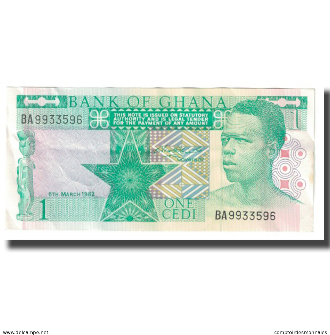 Billet, Ghana, 1 Cedi, 1982, 1982-03-06, KM:17b, TTB - Ghana