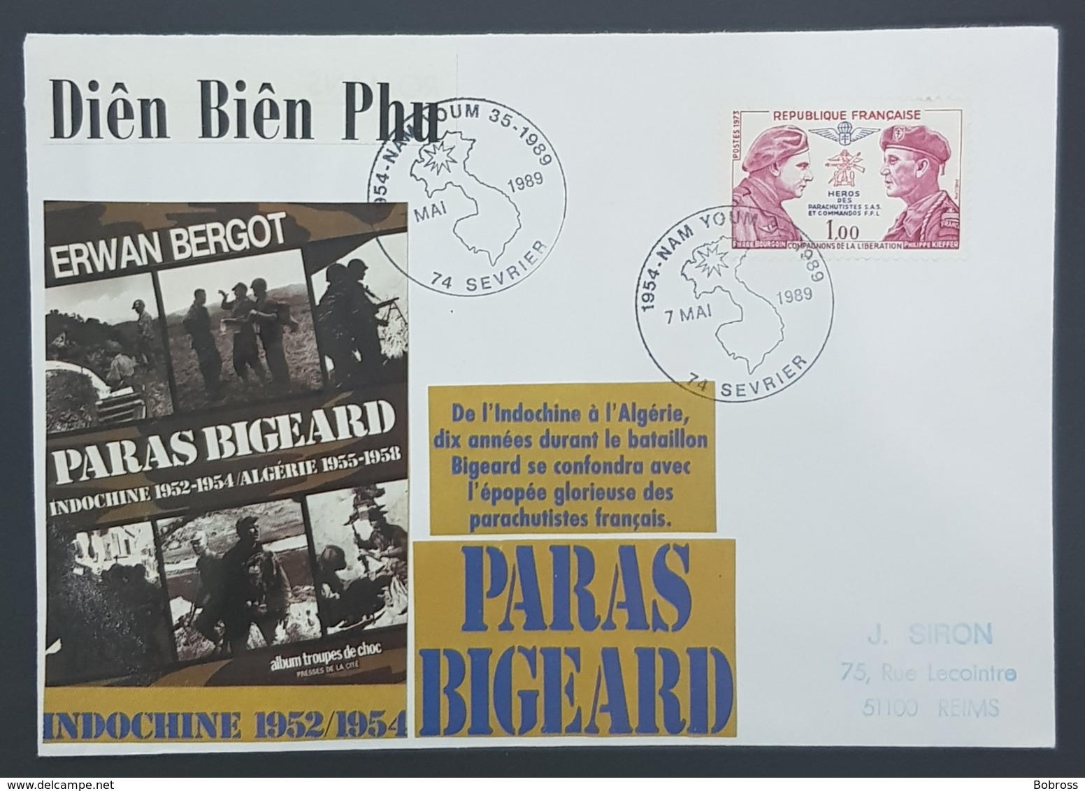 1989 Cover, Enveloppe, Nam Youm 1954-1989, France, Republique Française - Lettres & Documents