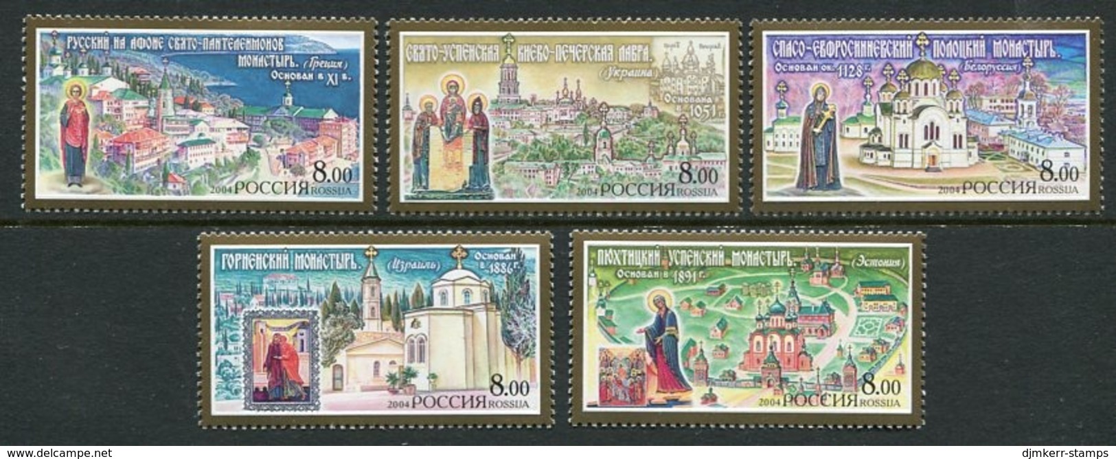 RUSSIA 2004 Monasteries III  MNH / **.  Michel 1149-53 - Ongebruikt