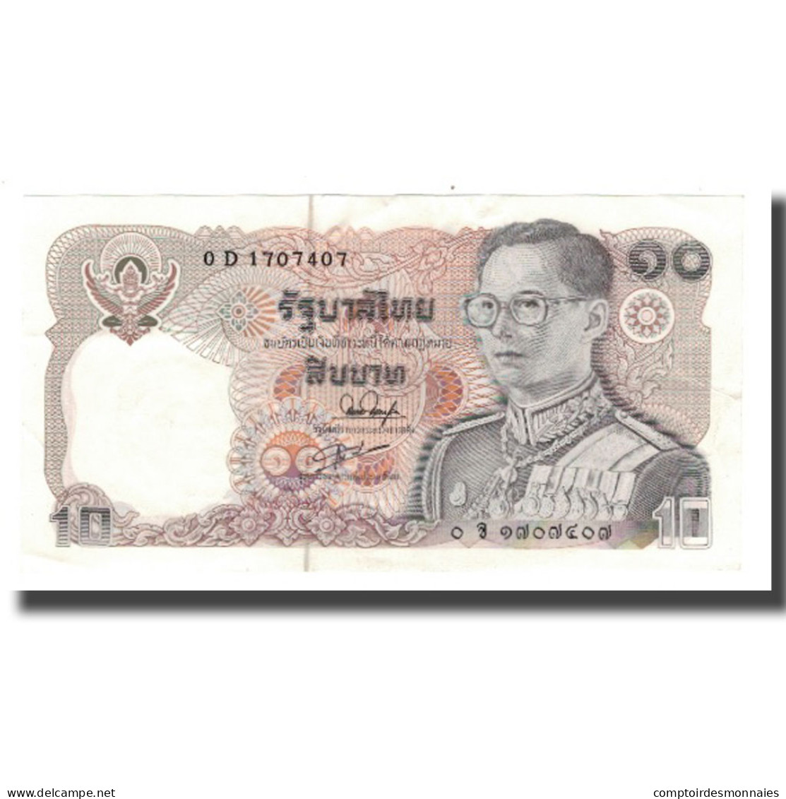 Billet, Thaïlande, 10 Baht, BE2523 (1980), KM:87, NEUF - Thailand