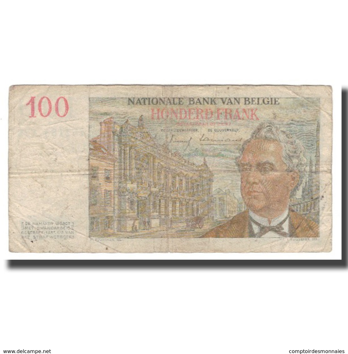 Billet, Belgique, 100 Francs, 1952-1959, 1959-07-01, KM:129c, B+ - 100 Francs