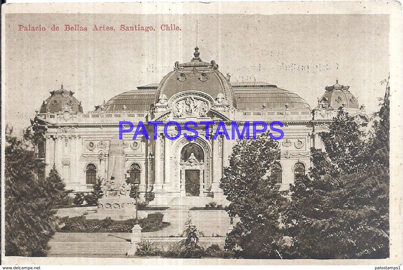 123546 CHILE SANTIAGO PALACIO DE BELLAS ARTES POSTAL POSTCARD - Chile