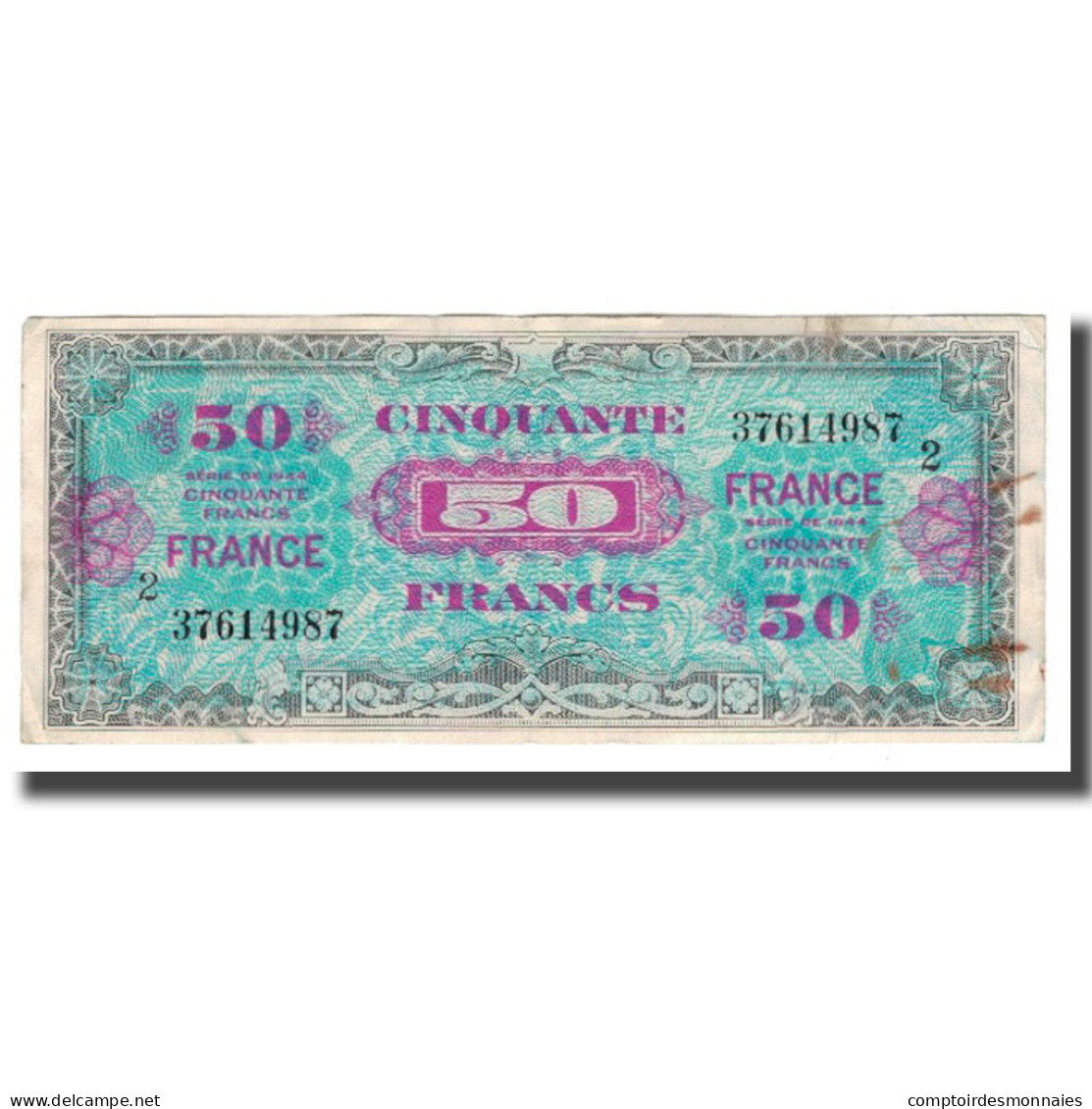 France, 50 Francs, 1945, TTB, Fayette:VF24.02, KM:122a - 1945 Verso France