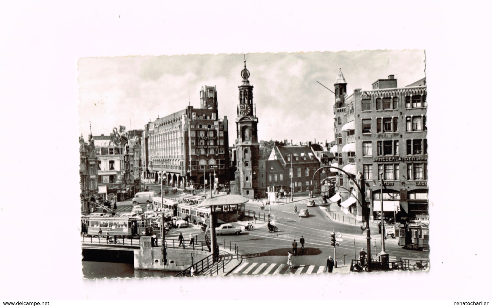 Muntplein.Tramway.Camion,autos. - Amsterdam