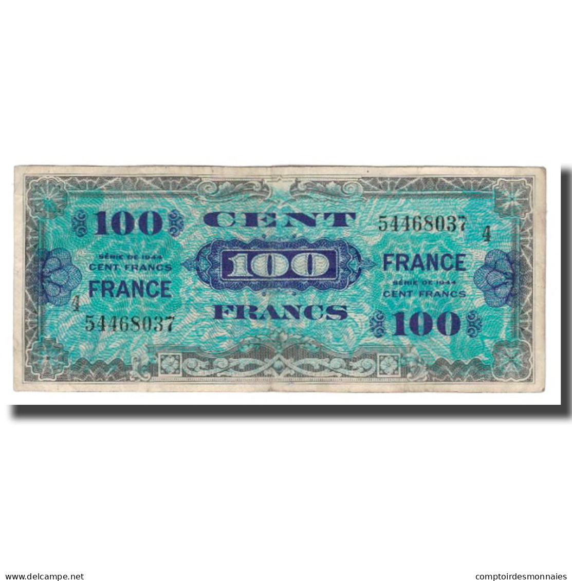 France, 100 Francs, 1944, TTB, Fayette:VF25.04, KM:123a - 1945 Verso France