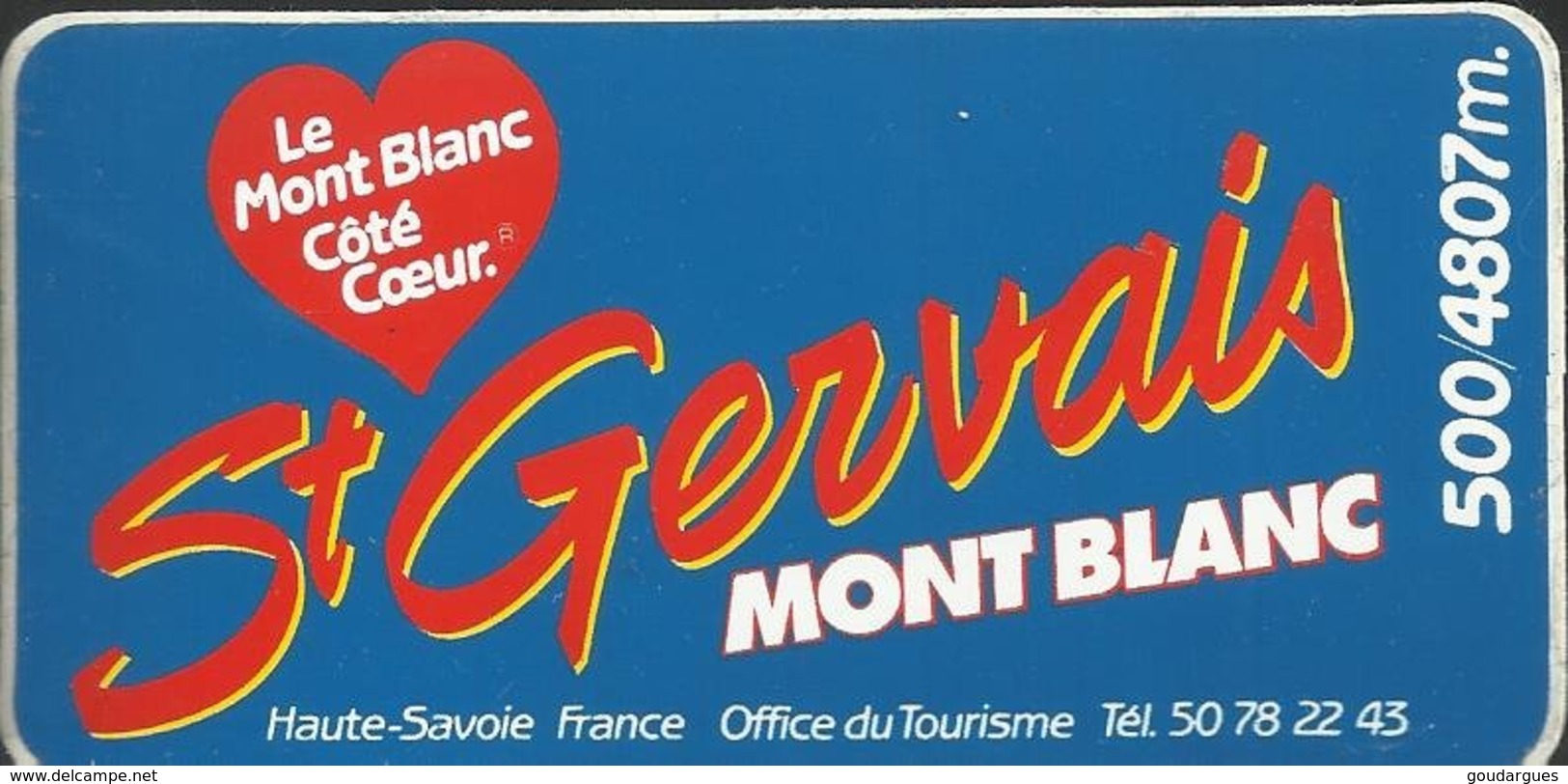 Autocollant - Saint Gervais Mont-Blanc - Haute-Savoie - Le Mont-Blanc Côté Coeur. - Aufkleber