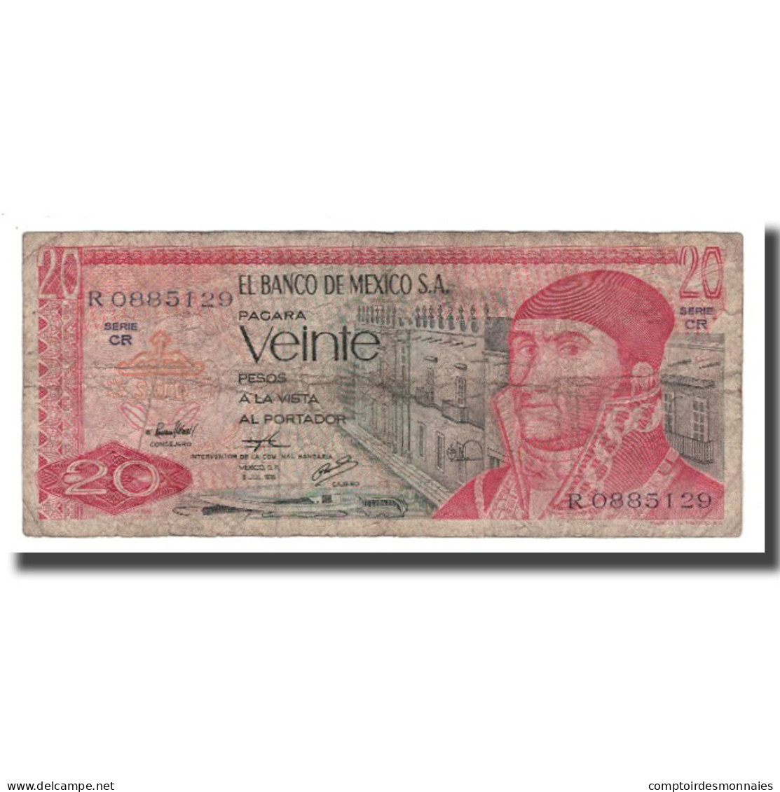 Billet, Mexique, 20 Pesos, 1976, 1976-07-08, KM:64c, B - Mexico