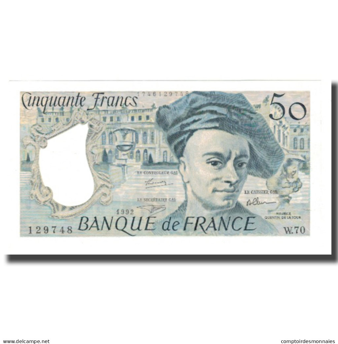 France, 50 Francs, 1976-1992, 1992, NEUF, Fayette:67.18, KM:152f - 50 F 1976-1992 ''Quentin De La Tour''