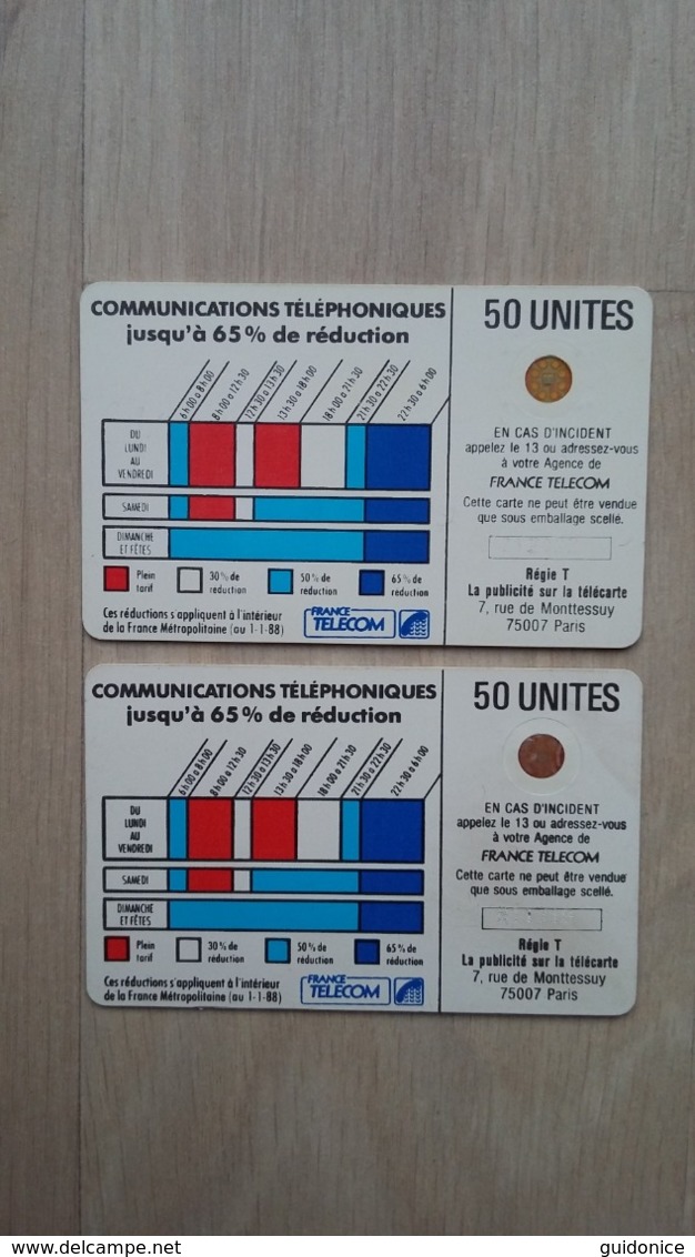 Telefonkarten - Telecarte (Frankreich) - 2 Exemplare - Ohne Zuordnung