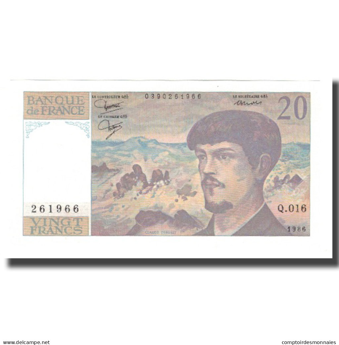 France, 20 Francs, 1980-1997, 1986, NEUF, Fayette:66.07, KM:151a - 20 F 1980-1997 ''Debussy''