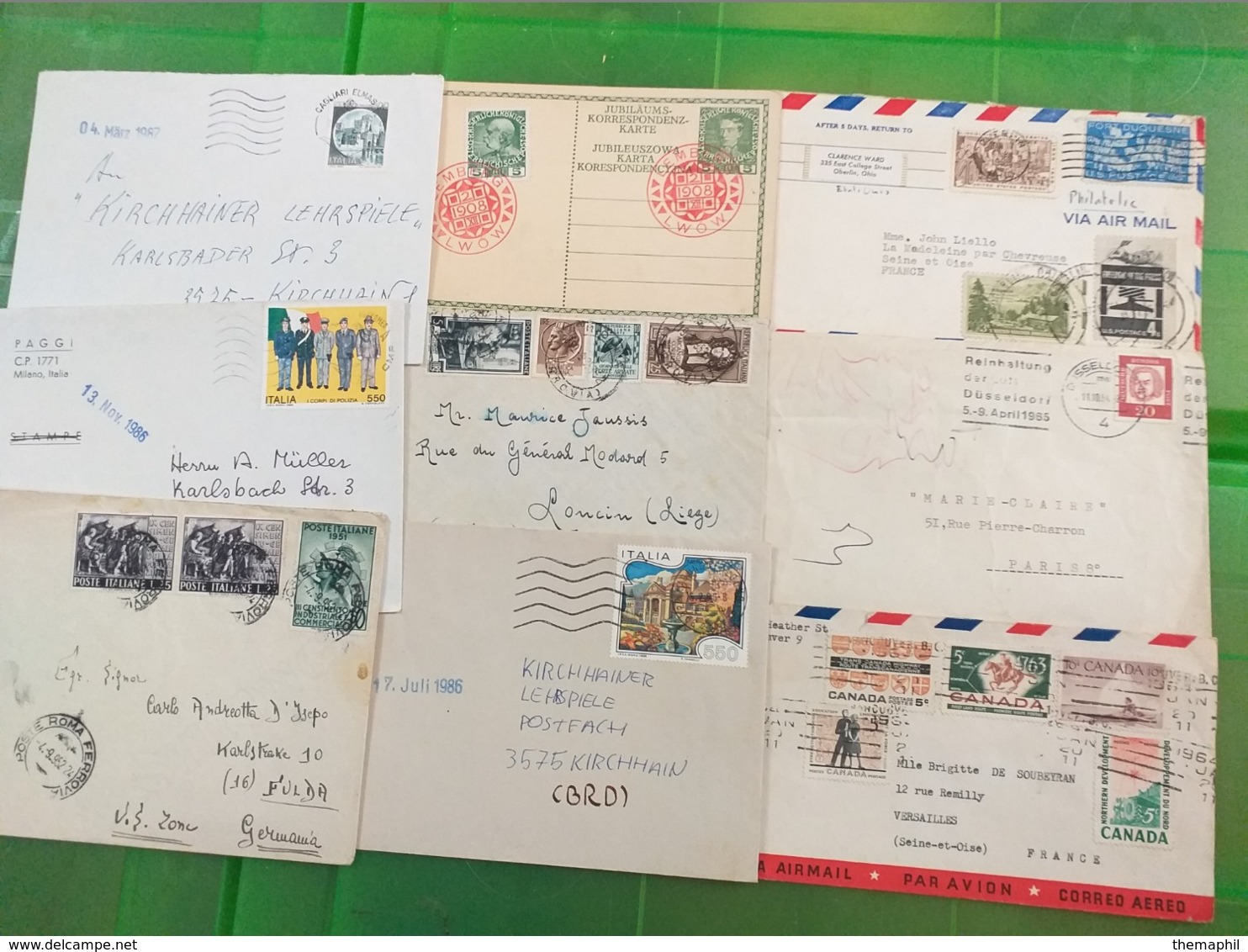 lot n° TH.1094 MONDE une archive de + de 250 lettres