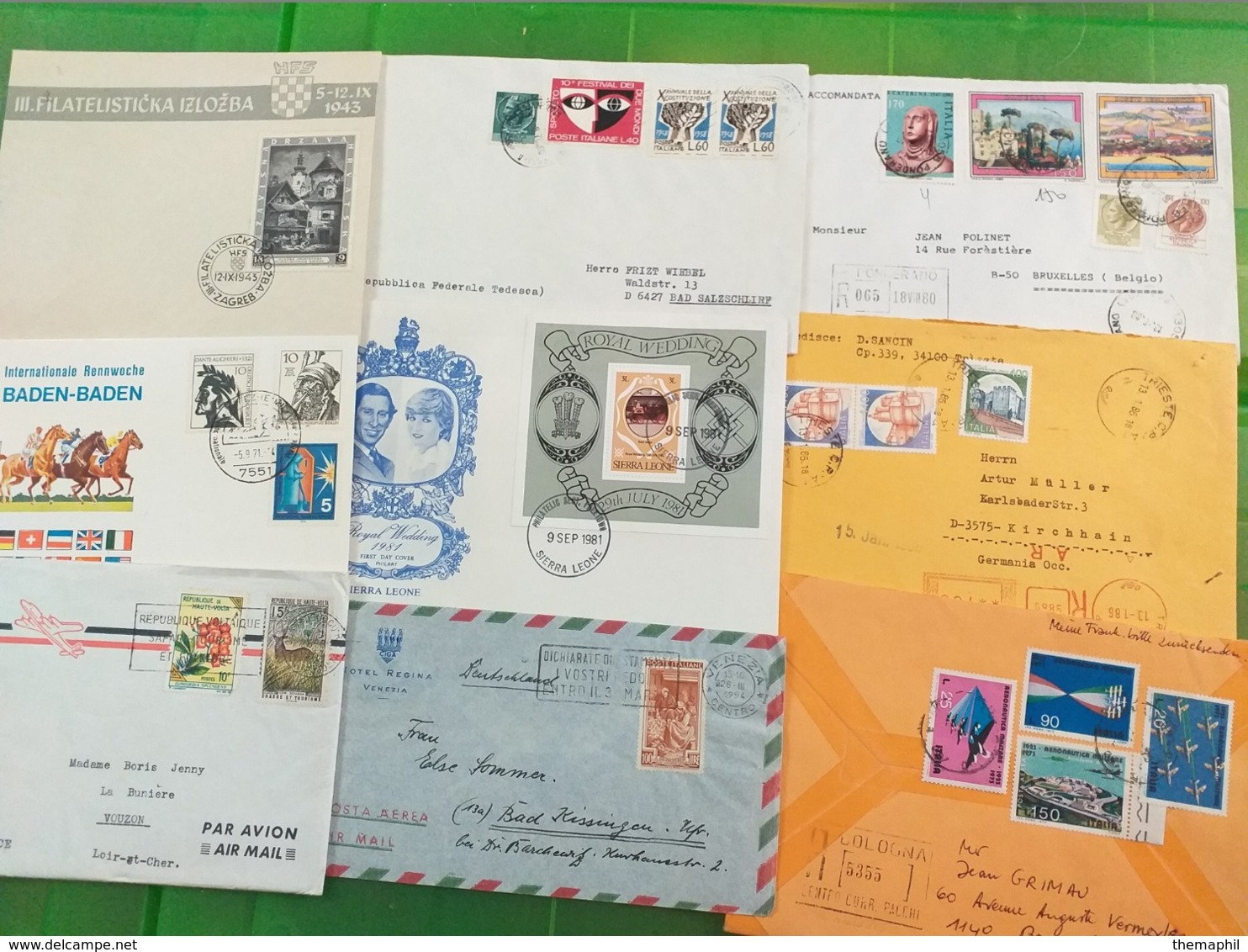 lot n° TH.1094 MONDE une archive de + de 250 lettres