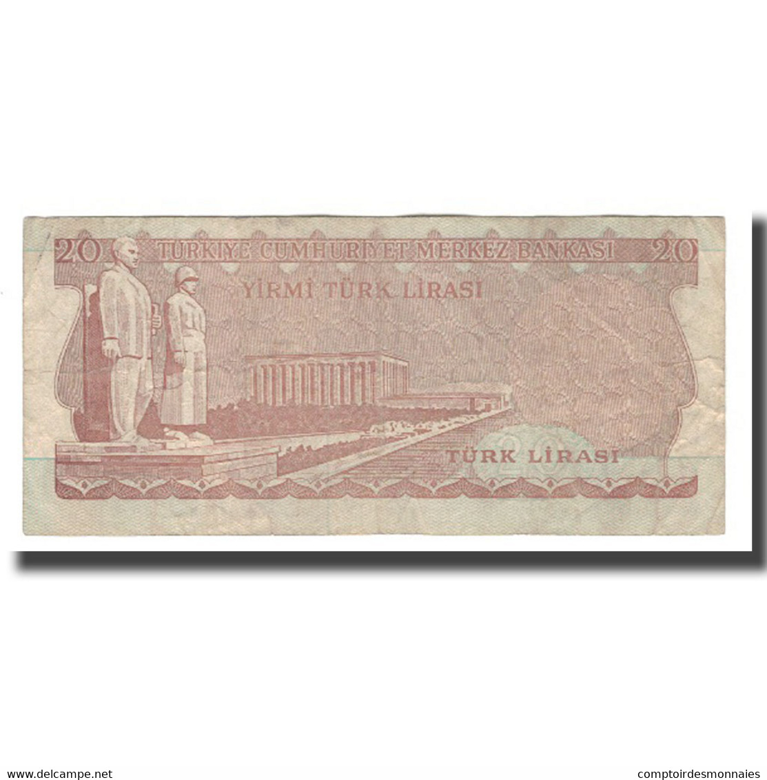 Billet, Turquie, 20 Lira, L.1970 (1974), KM:187b, TTB - Turquie