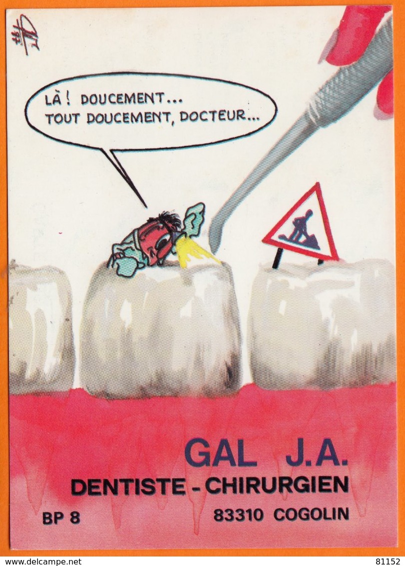 Georges NEMOZ  Illustrateur   " DENTISTE CHIRURGIEN  83310 COGOLIN "     CPM  Sur La DENTISTERIE - Zeitgenössisch (ab 1950)