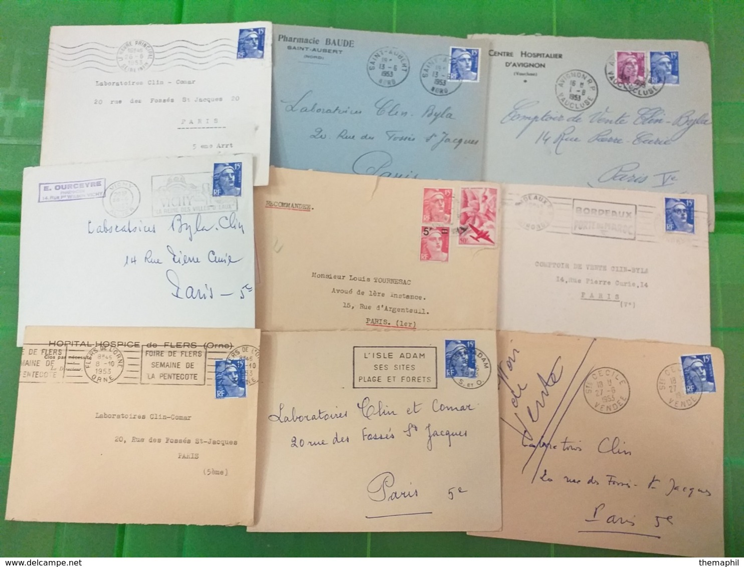 Lot N° TH.1107 FRANCE  Une Archive De + De 300 Lettres Des Année 40 / 50 - Collections (en Albums)