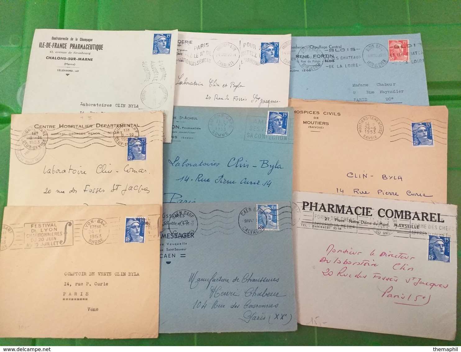 lot n° TH.1107 FRANCE  une archive de + de 300 lettres des année 40 / 50