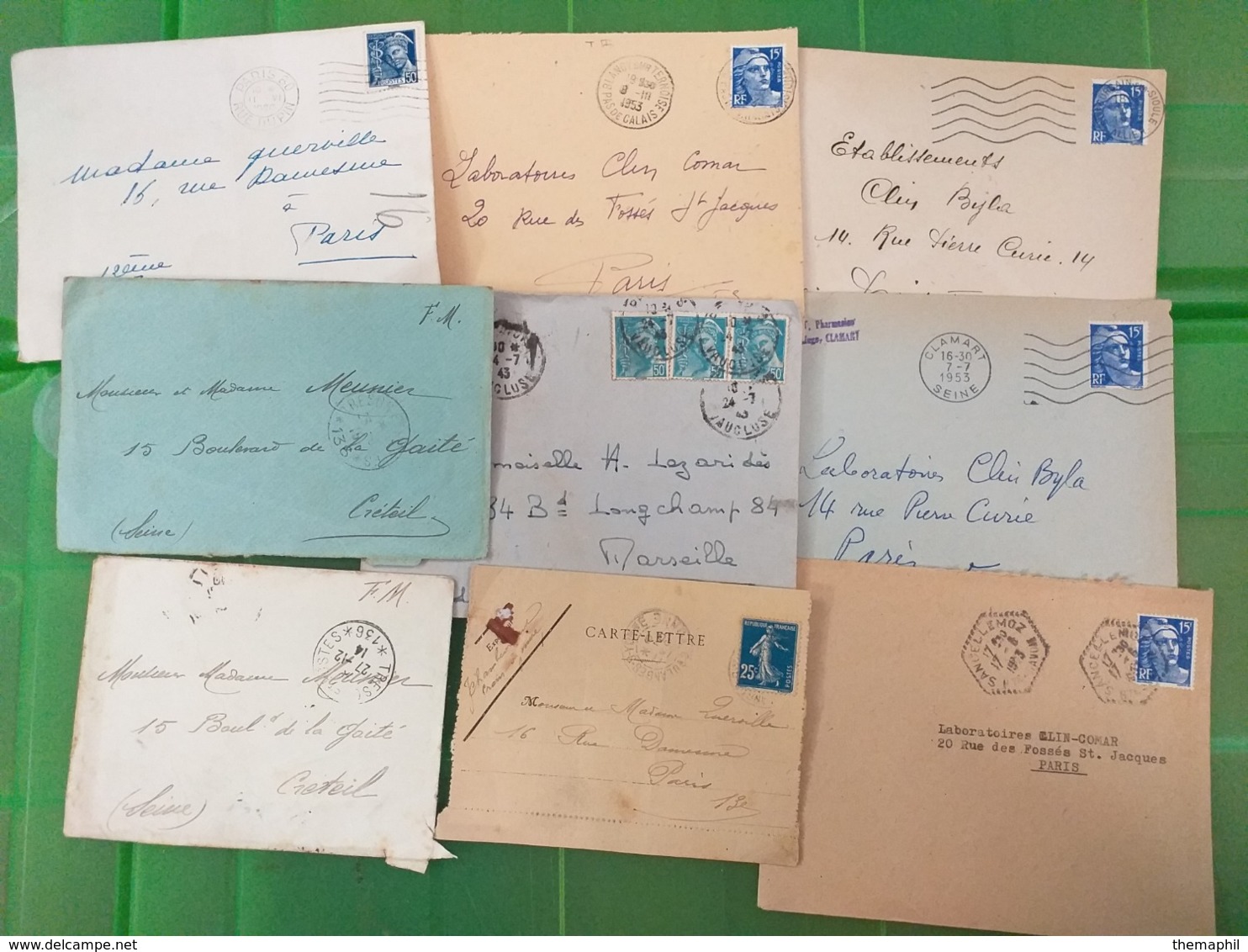 lot n° TH.1107 FRANCE  une archive de + de 300 lettres des année 40 / 50