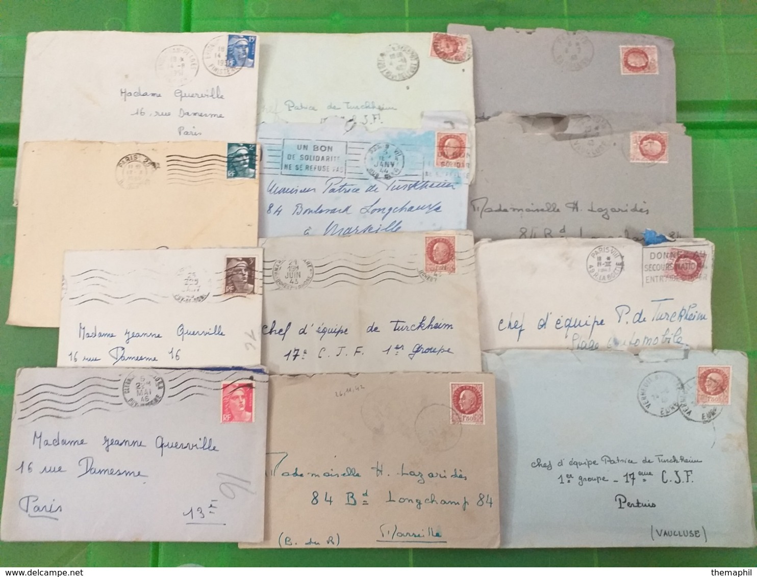 lot n° TH.1107 FRANCE  une archive de + de 300 lettres des année 40 / 50