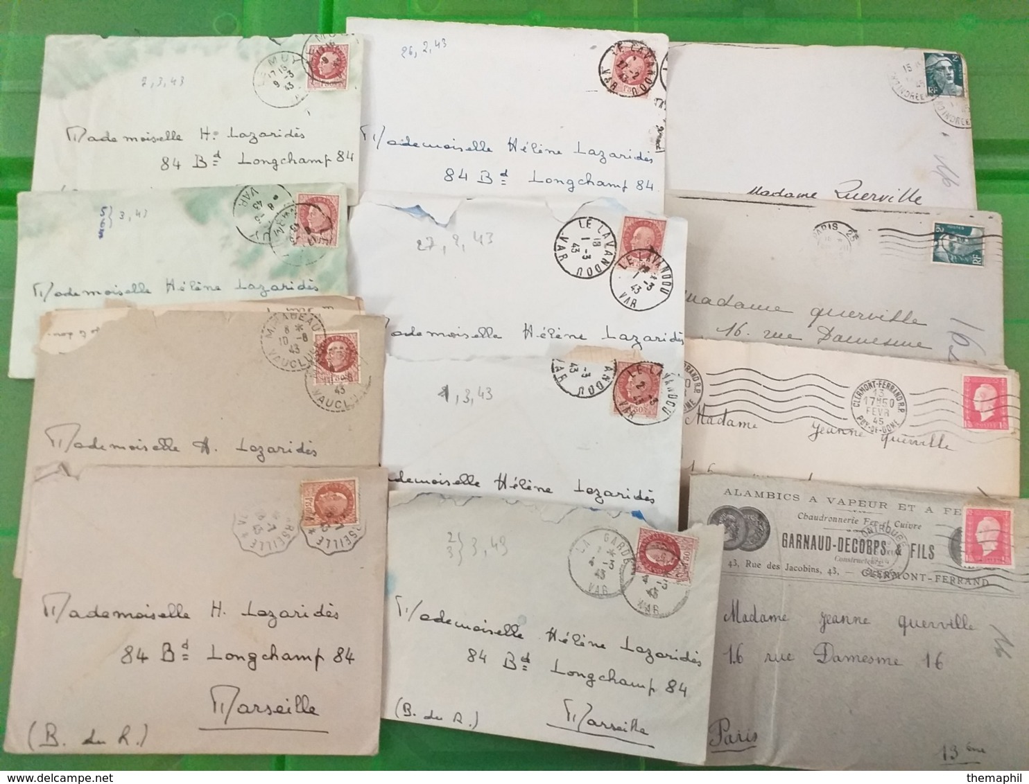 lot n° TH.1107 FRANCE  une archive de + de 300 lettres des année 40 / 50