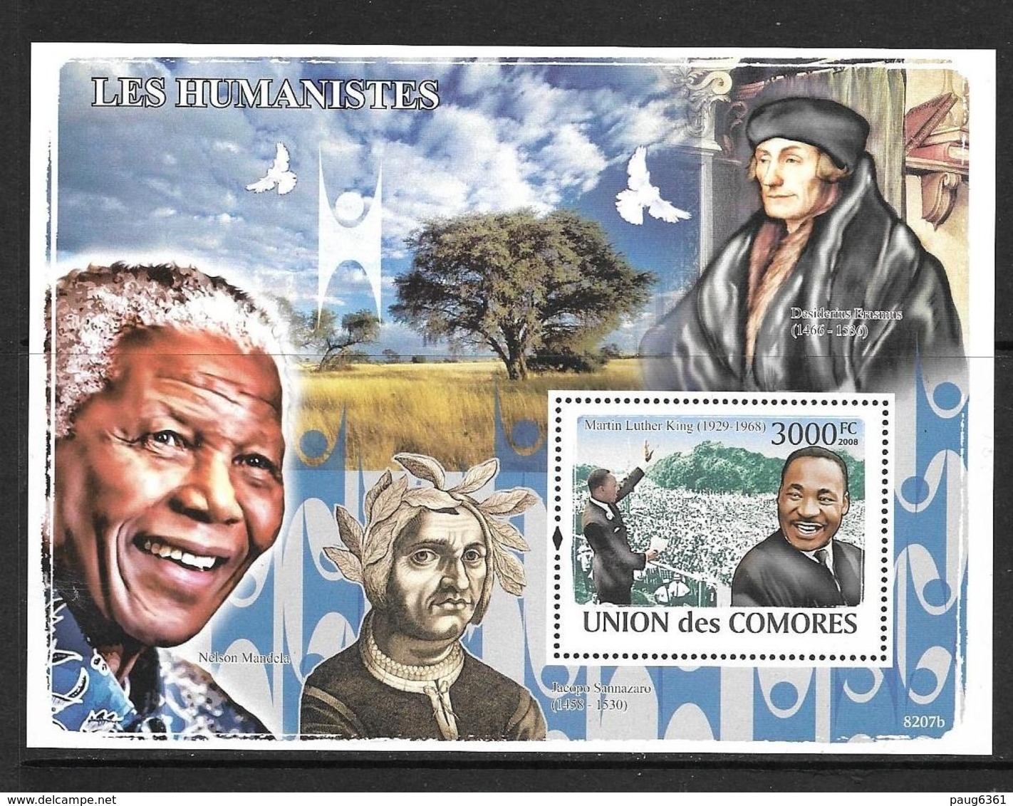 UNION DES COMORES 2008 HUMANISTES  YVERT N°B140    NEUF MNH** - Martin Luther King