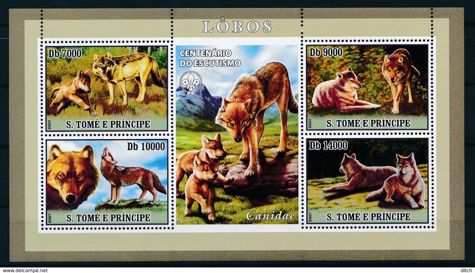 D - [401386]TB//**/Mnh-Sao Tomé-et-Principe 2007 - Centenaires Du Scoutisme, Loups - Other & Unclassified