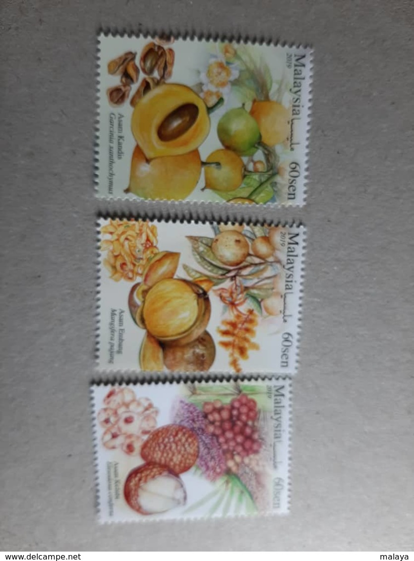 2019 Malaysia Sour Fruit Food Flower Flora Plant Tree Stamp Set MNH - Maleisië (1964-...)