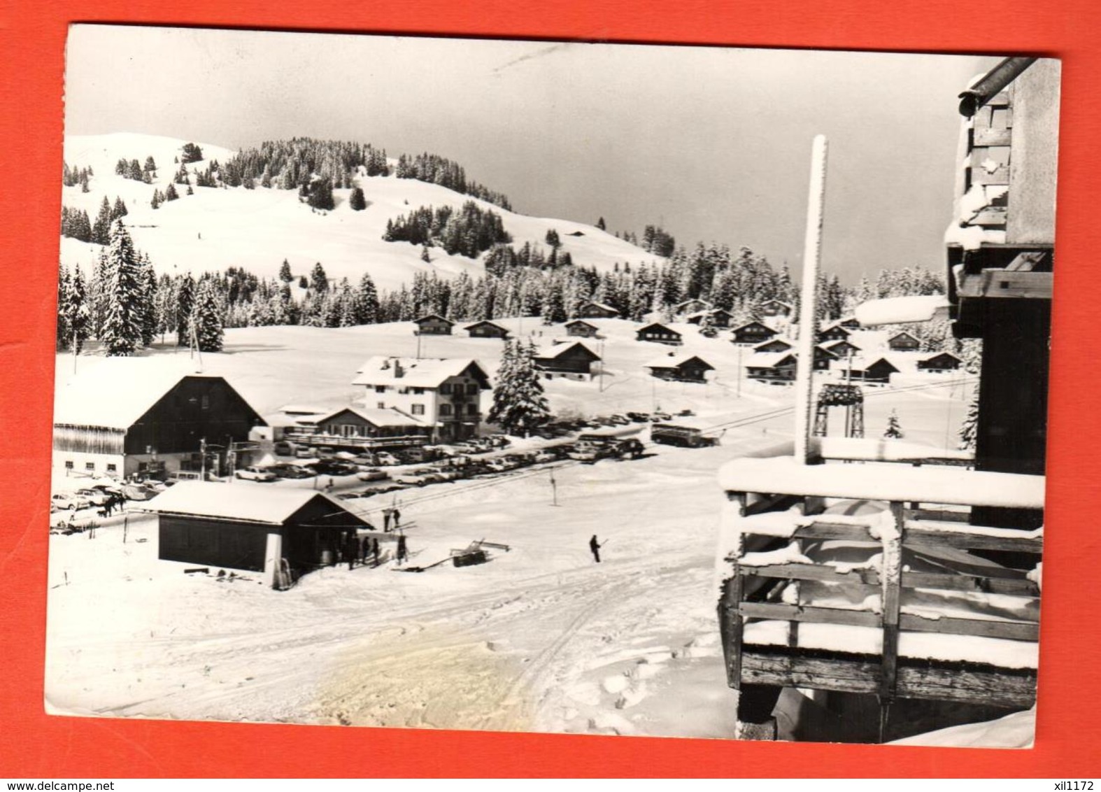 KAC-19  La Lécherette Chateau-d'Oex Hotel-Restaurant Dans La Neige.Izard S 2188. Circulé 1969. Perrochet - Roche