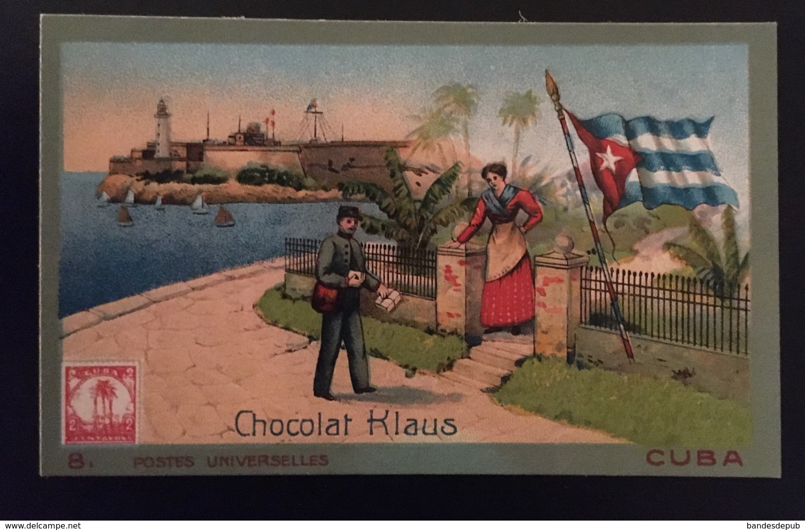 Cuba Facteur Poste   Chocolat Klaus Chromo Postes Universelles - Andere & Zonder Classificatie