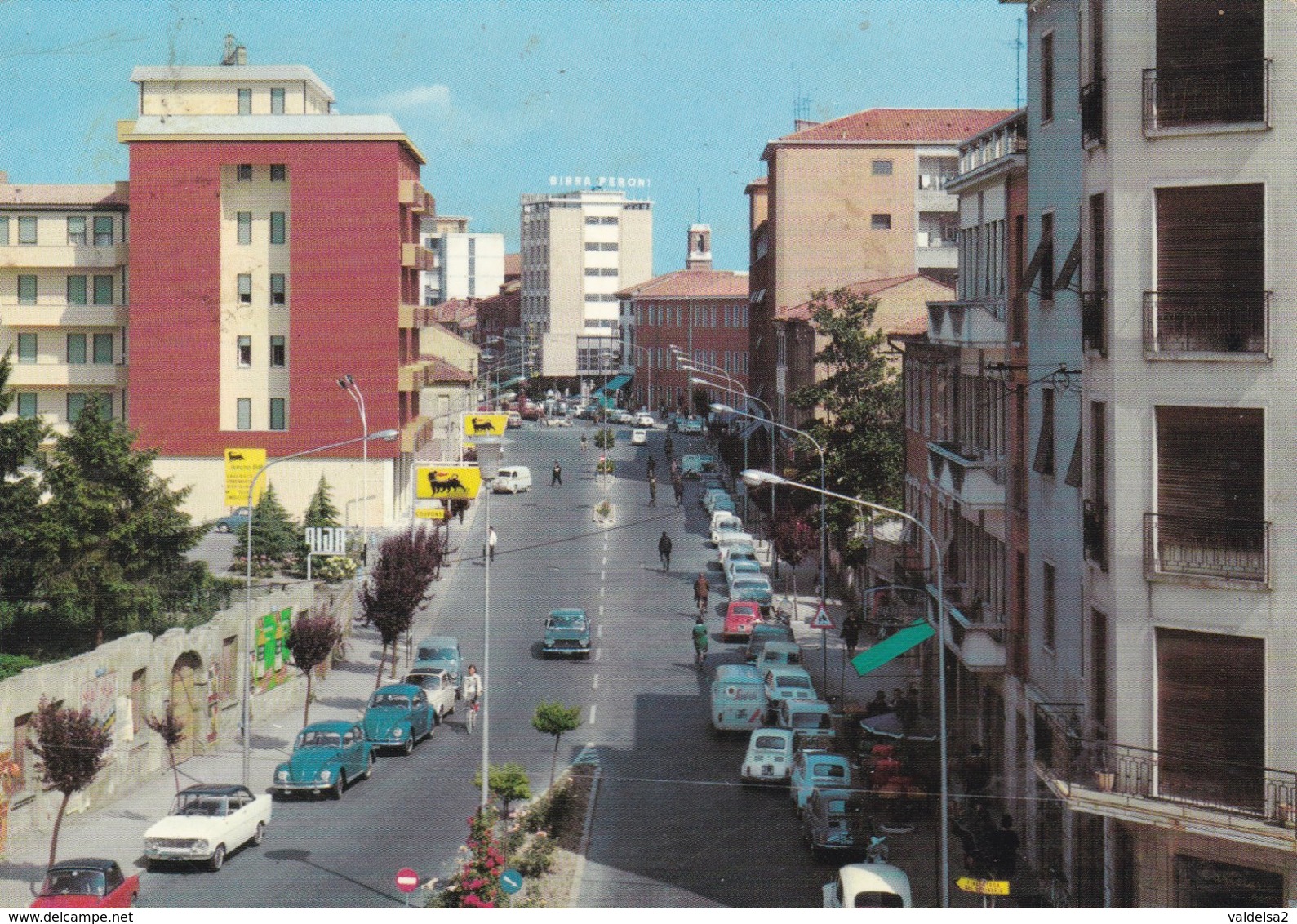 ROVIGO - CORSO DEL POPOLO - INSEGNA PUBBLICITARIA BIRRA PERONI - DISTRIBUTORE BENZINA AGIP - AUTO - - Rovigo