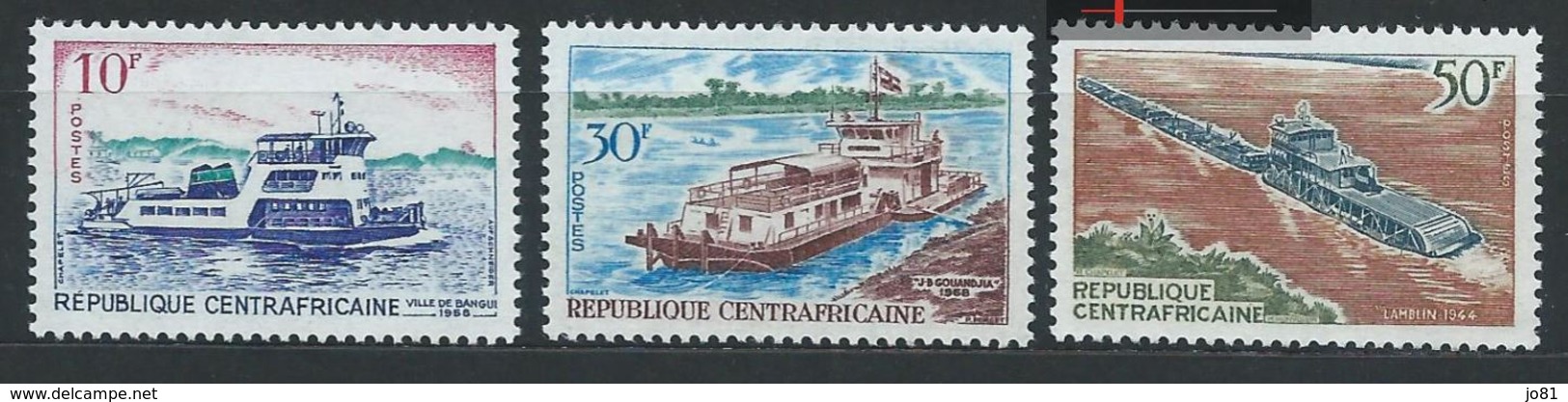 Centrafrique YT 112-114 XX / MNH Bateau Boat Navire Ship - Central African Republic