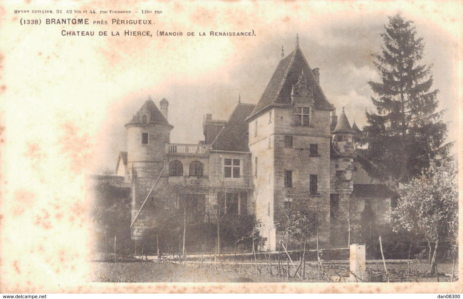 24 BRANTOME PRES PERIGUEUX CHATEAU DE LA HIERCE CARTE PRECURSEUR PAS CIRCULEE - Brantome