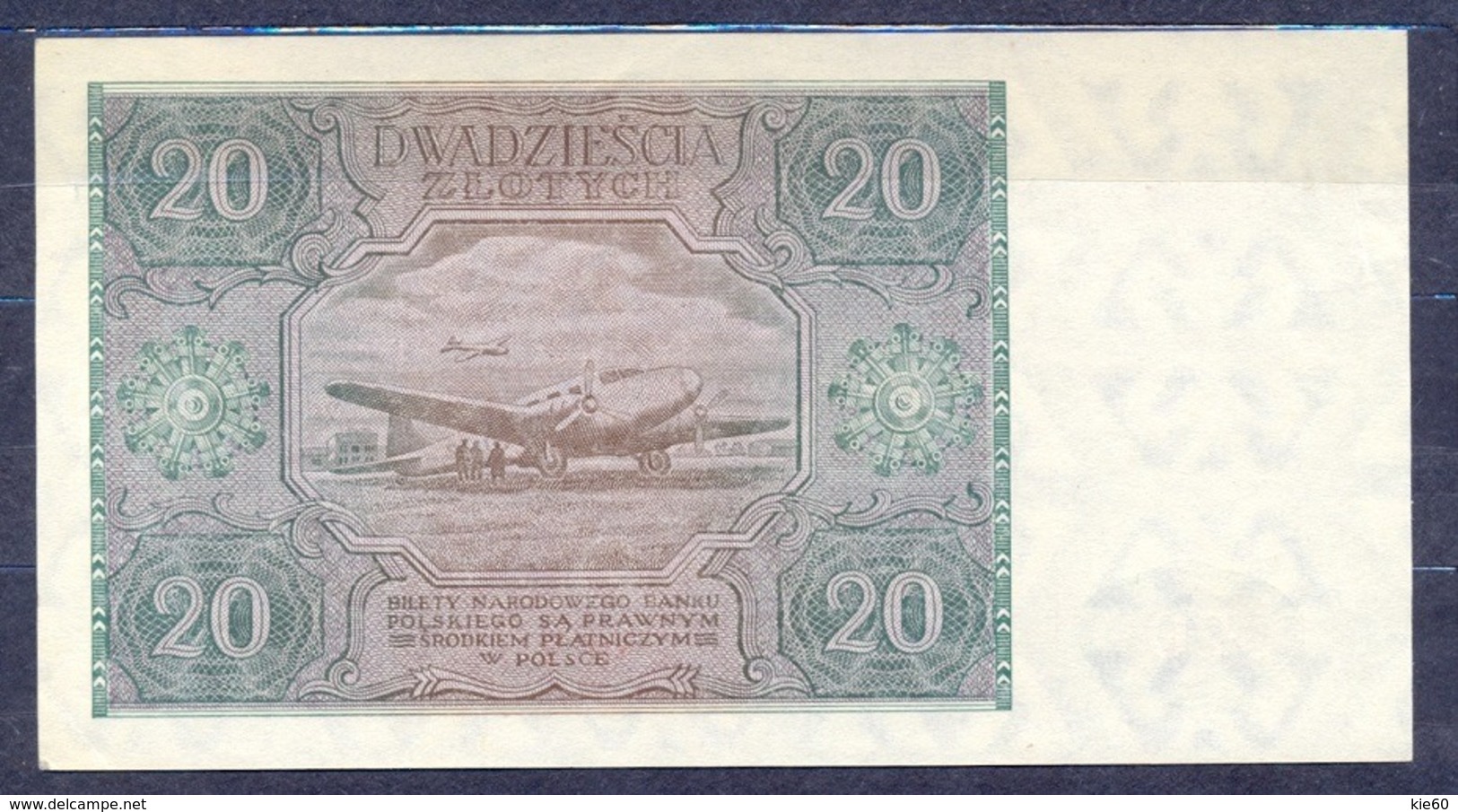 Poland  - 1946 - 20 Zlotych .ser C....P127b..aUNC/UNC.. - Polonia