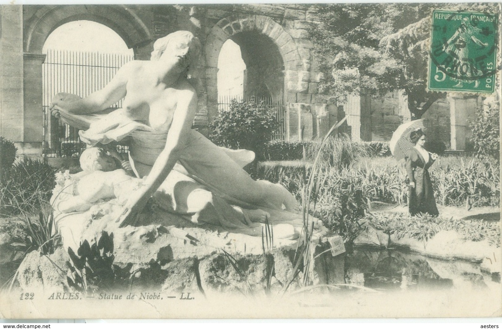 Arles 1912; Statue De Niobé - Voyagé. (LL.) - Arles