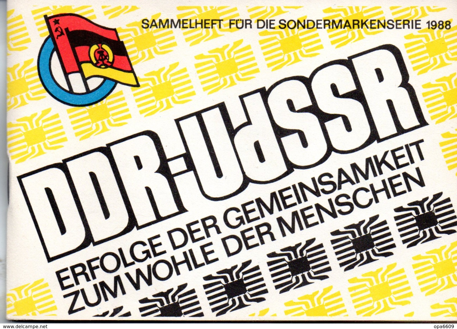 (Kart-ZD)DDR Sammelheft Für Die DSF-Sondermarkenserie 1988 "DDR-UdSSR ERFOLGE DER GEMEINSAMKEIT..." Kompl. Mit 21 Marken - Briefe U. Dokumente