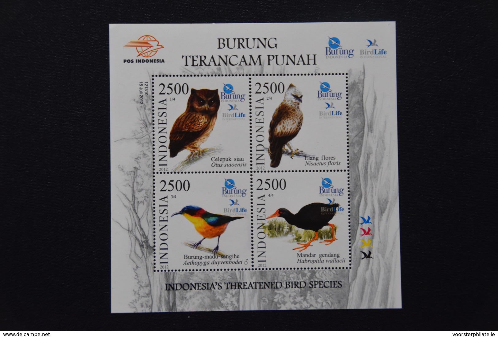 INDONESIA INDONESIE MNH ** 2012 BIRDS VOGELS OISEAUX - Indonesië