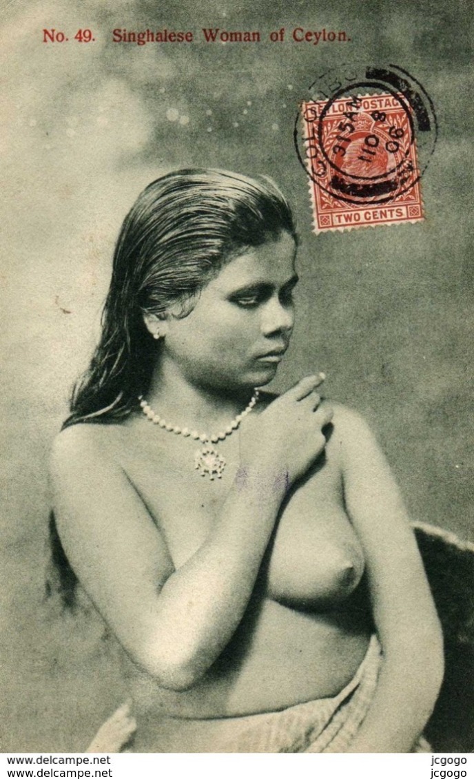 SRI LANKA ( CEYLON )   Singhalese Woman Of Ceylon  ( Seins Nus )  Carte Timbrée à  Colombo En 1906  TBE - Sri Lanka (Ceylon)