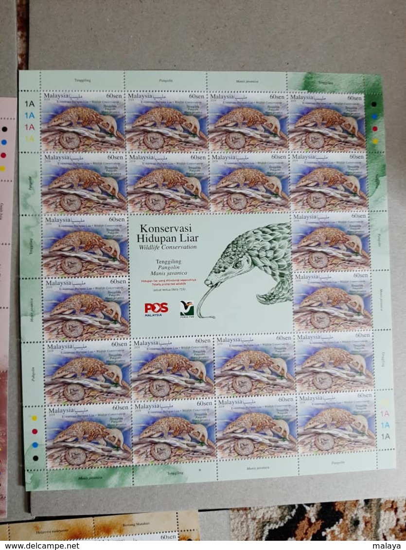 2019 Malaysia Wildlife Conservation Tiger Rhino Bear Elephant Wild Animals Fauna  Set  Sheet Sheetlet 3v Stamp MNH - Malasia (1964-...)