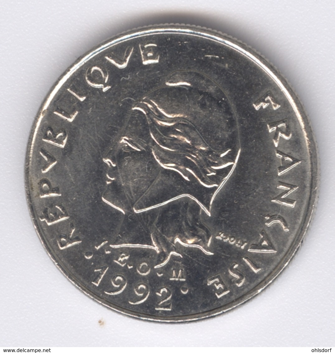 POLYNÉSIE FRANÇAISE 1992: 10 Francs, KM 8, XF - Polynésie Française