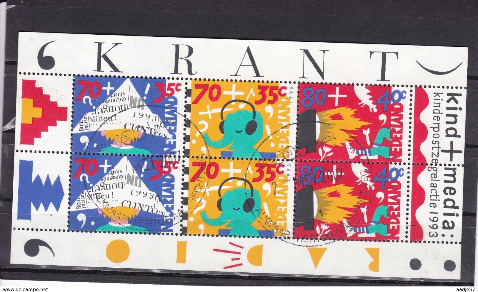 Nederland/Netherlands/Pays Bas/Niederlande 1993    1578 BLOK Used - Blocs