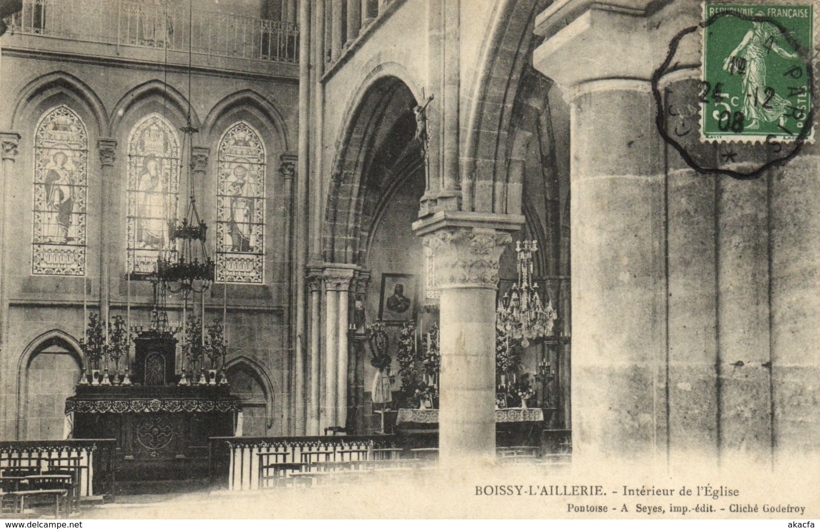 CPA BOISSY-L'AILLERIE - Interieur De L'Église (107674) - Boissy-l'Aillerie