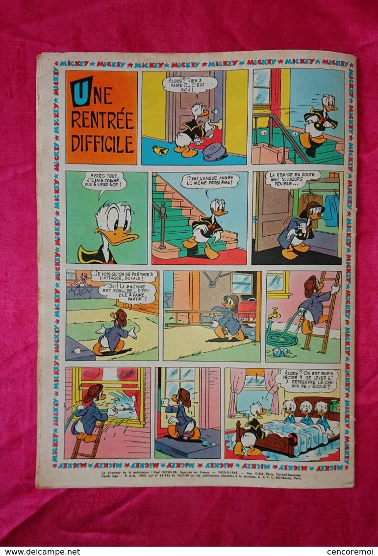 Bandes Dessinées Ancienne Le Journal De Mickey N°695, 1965 Walt Disney - Journal De Mickey