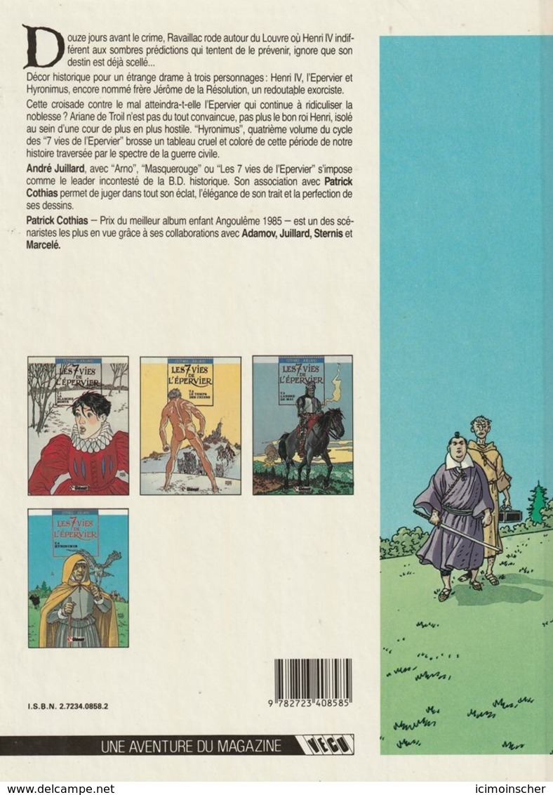 LES 7 VIES DE L'EPERVIER - 4 - Edition Originale 1988 - HYRONIMUS - Epervier, L'