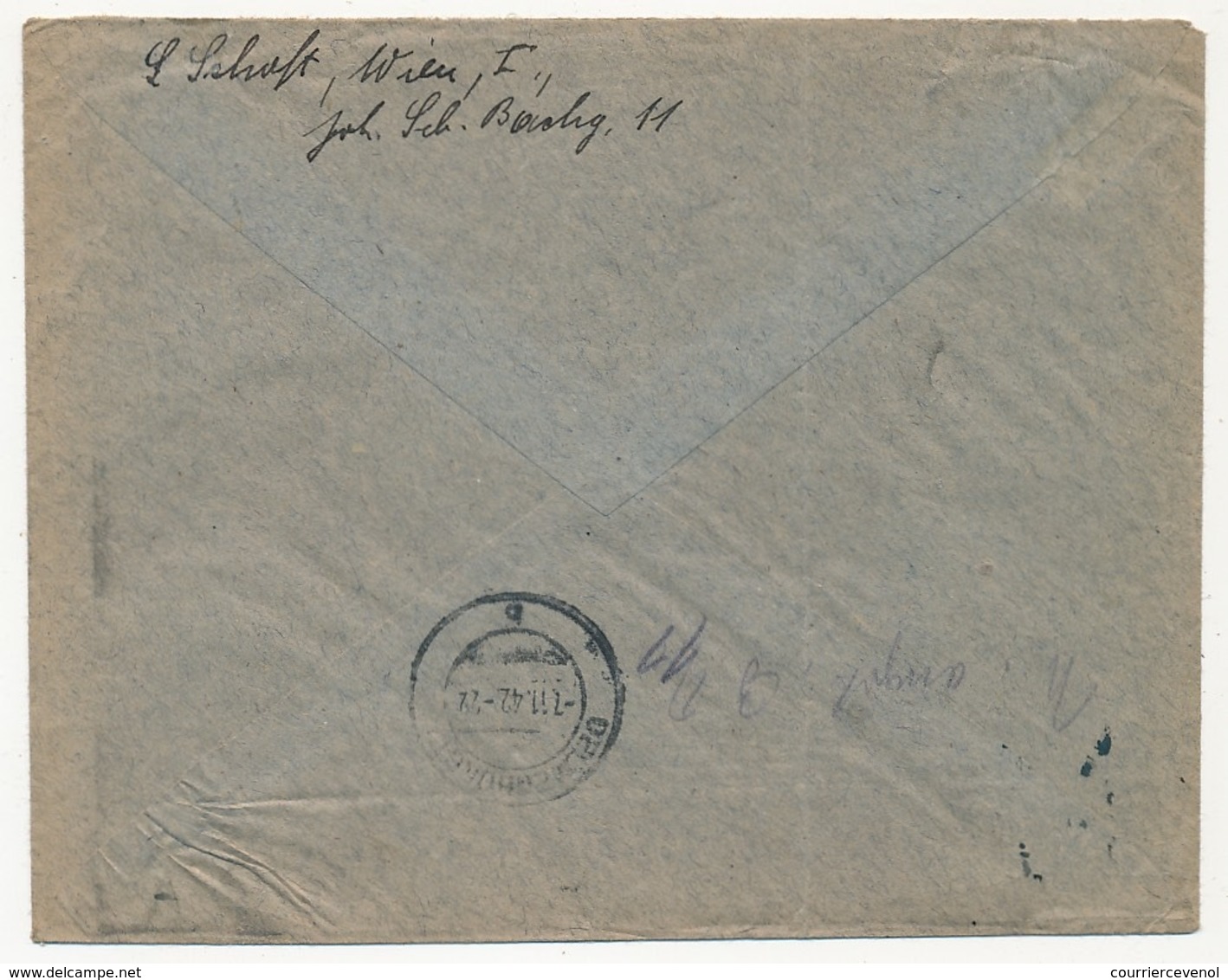 AUTRICHE - Enveloppe Rec Depuis Vienne 1942 - Affranchissement Composé - Briefe U. Dokumente