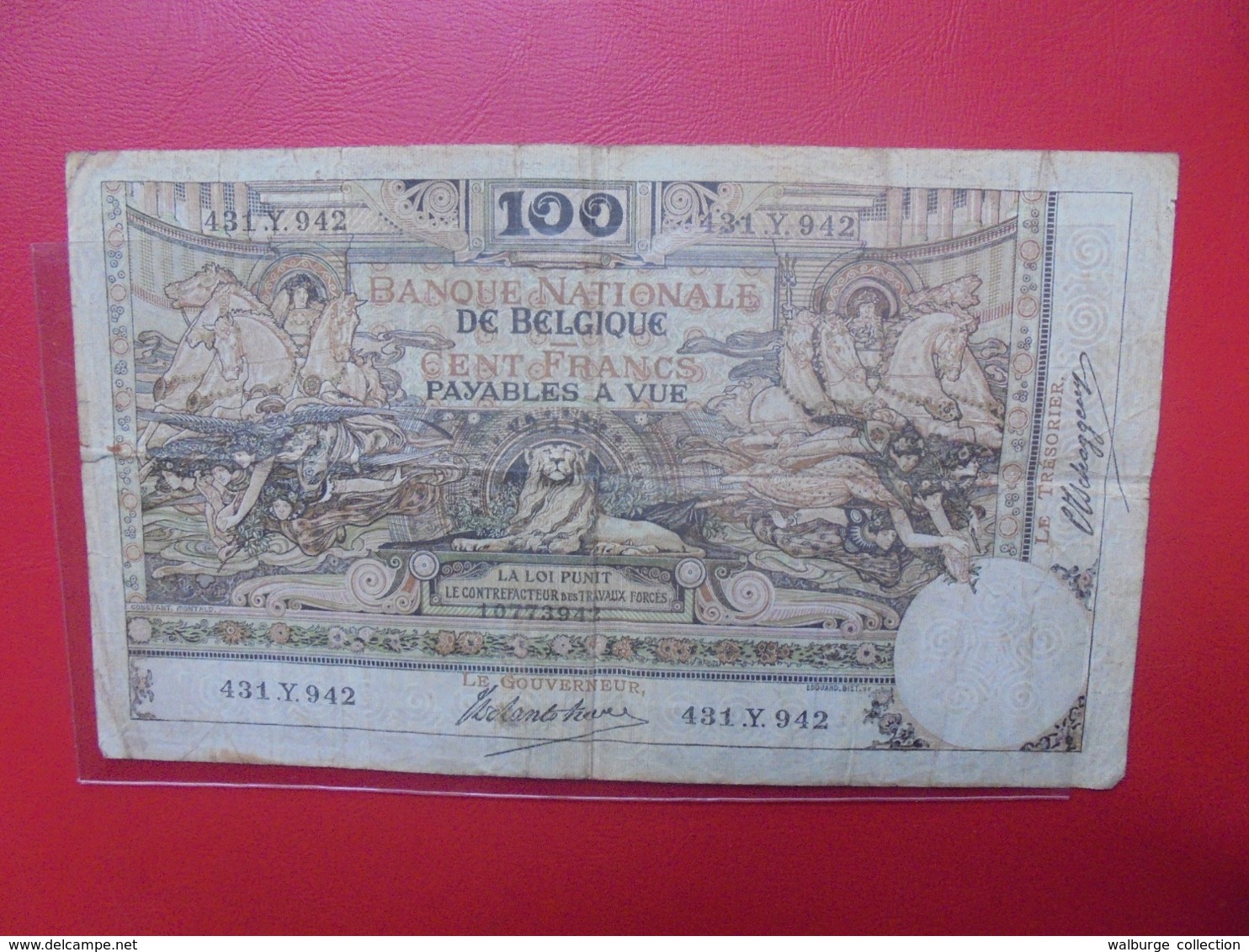 BELGIQUE 100 FRANCS 12-4-1913 CIRCULER - 100 Frank