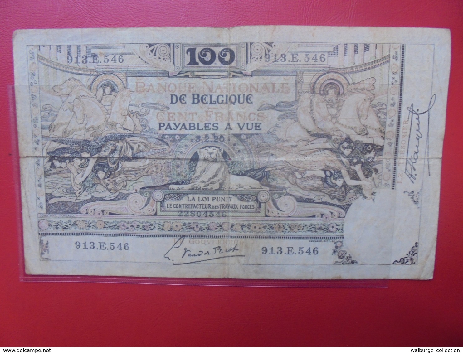 BELGIQUE 100 FRANCS 3-2-1920 CIRCULER - 100 Francos & 100 Francos-20 Belgas