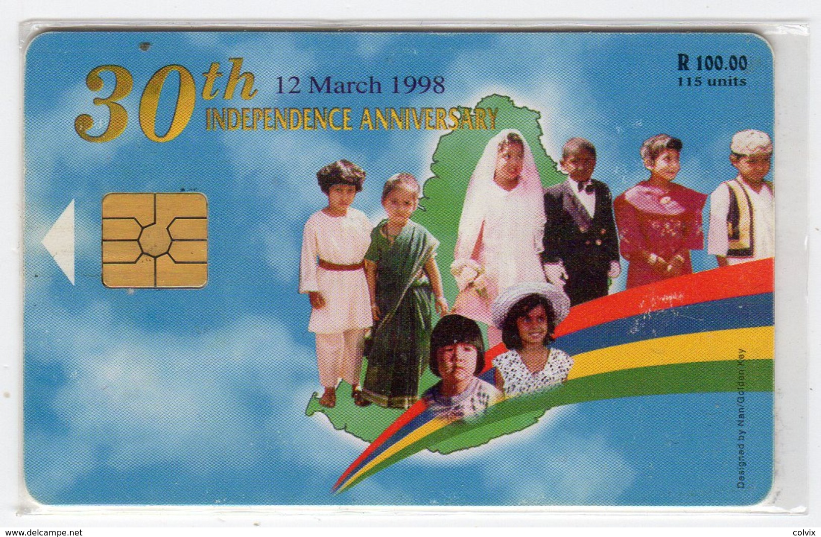 MAURICE Ref MV Cards : MAU-27 115U 30 Eme Anniversaire De L'indépensance 20 000 Ex Année 1998 - Mauritius