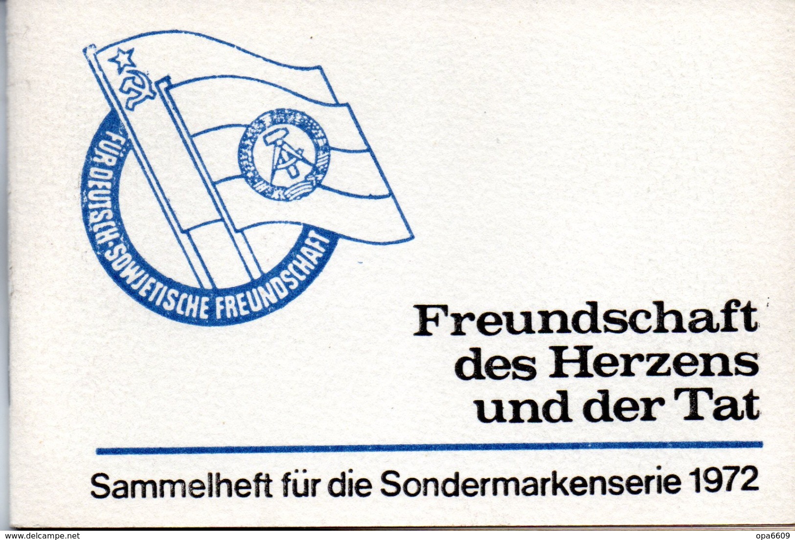 (Kart-ZD)DDR Sammelheft Für Die DSF-Sondermarkenserie 1972 "Freundschaft Des Herzens Und Der Tat" Kompl. Mit 21 Marken - Storia Postale