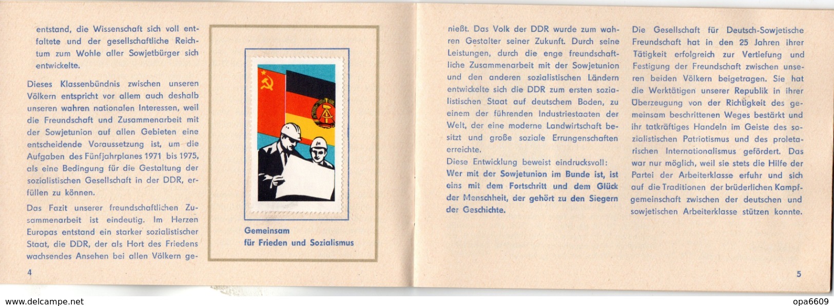(Kart-ZD)DDR Sammelheft Für Die DSF-Sondermarkenserie 1972 "Freundschaft Des Herzens Und Der Tat" Kompl. Mit 21 Marken - Storia Postale