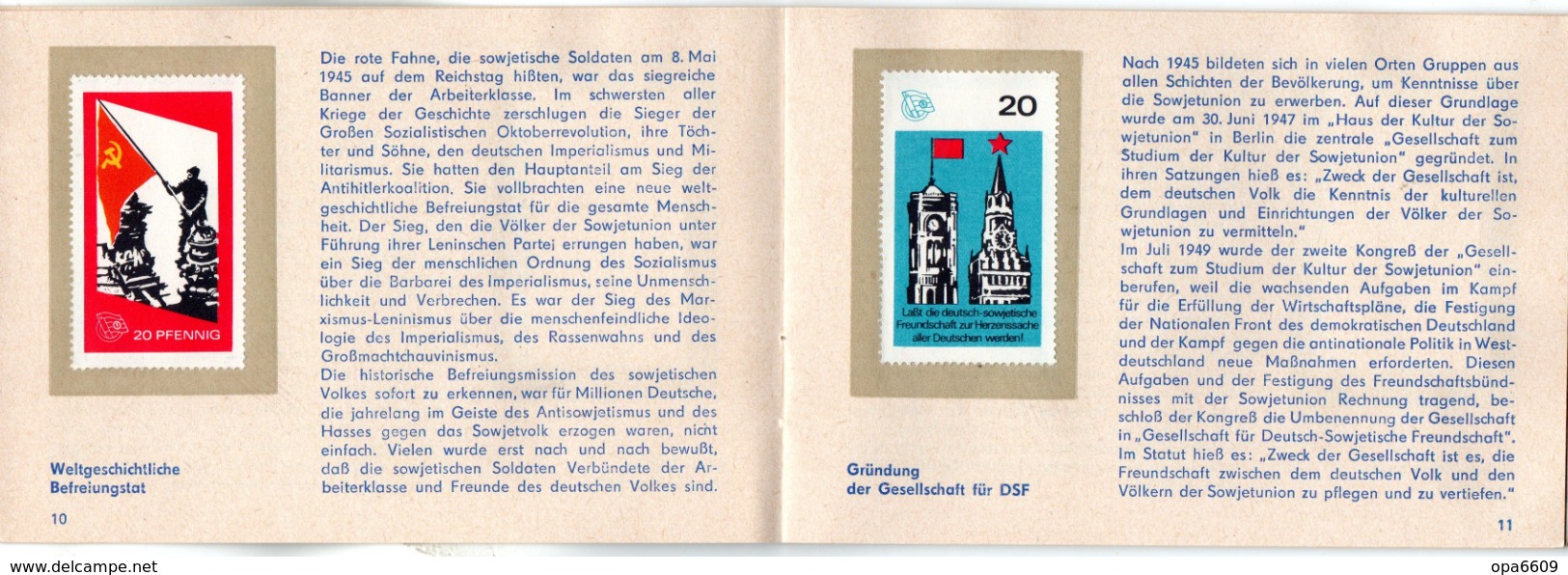 (Kart-ZD)DDR Sammelheft für die DSF-Sondermarkenserie 1972 "Freundschaft des Herzens und der Tat" kompl. mit 21 Marken